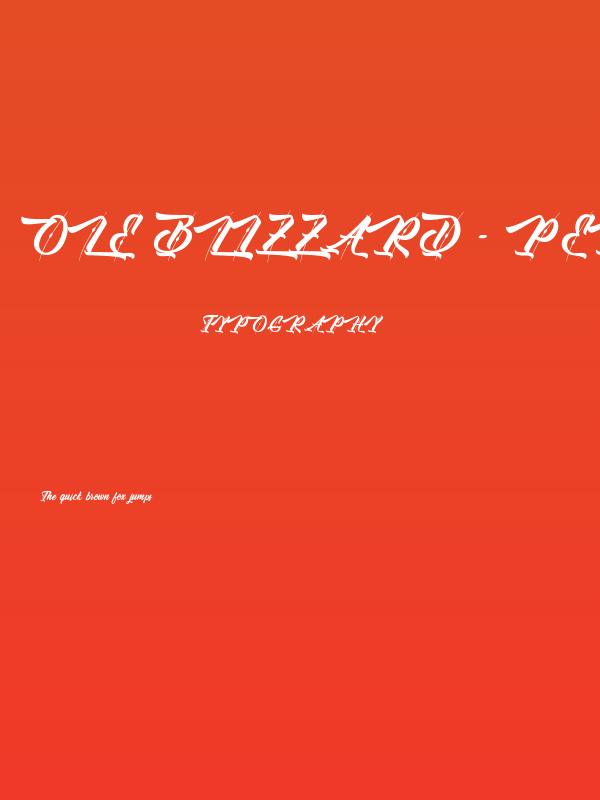 Ole Blizzard - Personal Use Poster