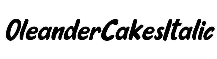 Oleander Cakes Italic  フリーフォントのダウンロード