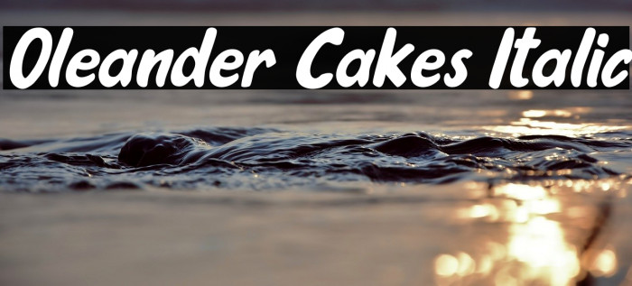 Oleander Cakes Italic Font examples
