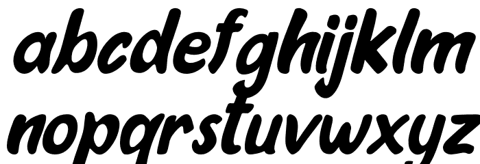 Oleander Cakes Italic Font LOWERCASE