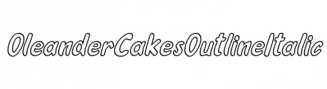 Oleander Cakes Outline Italic  Fuentes Gratis Descargar