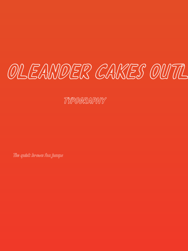 Oleander Cakes Outline Italic Poster