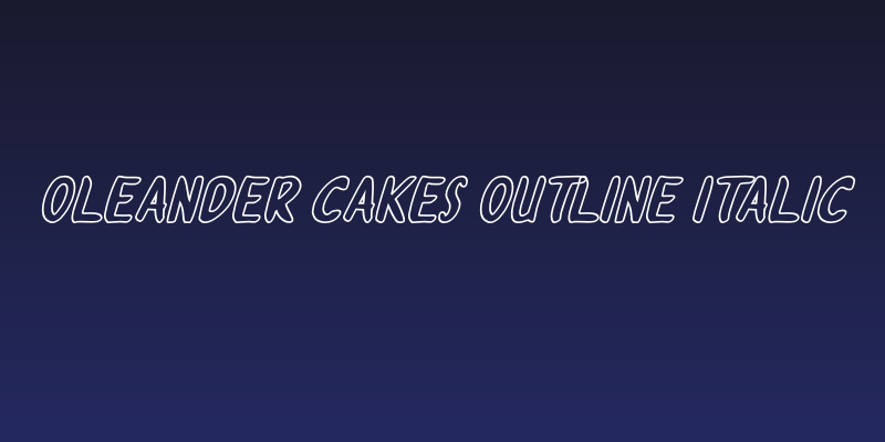 Oleander Cakes Outline Italic Social Header