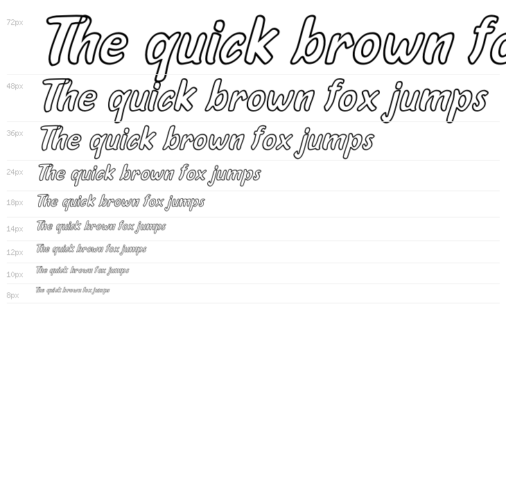 Oleander Cakes Outline Italic Waterfall