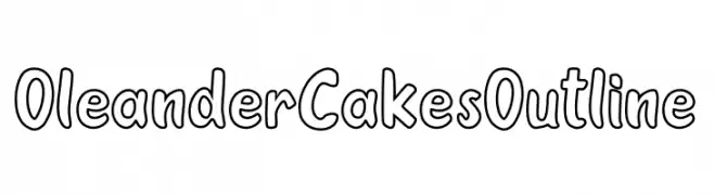 Oleander Cakes Outline  नि: शुल्क फ़ॉन्ट्स डाउनलोड