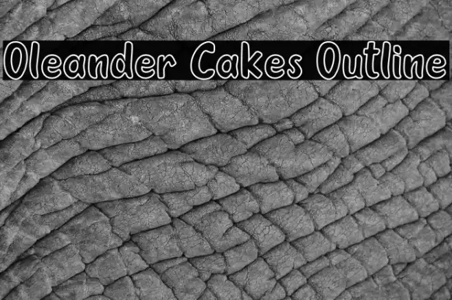 Oleander Cakes Outline Font examples