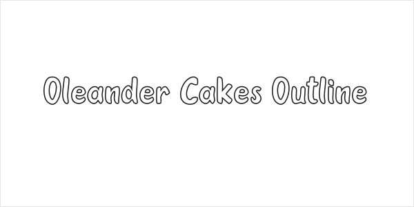Oleander Cakes Outline Logo