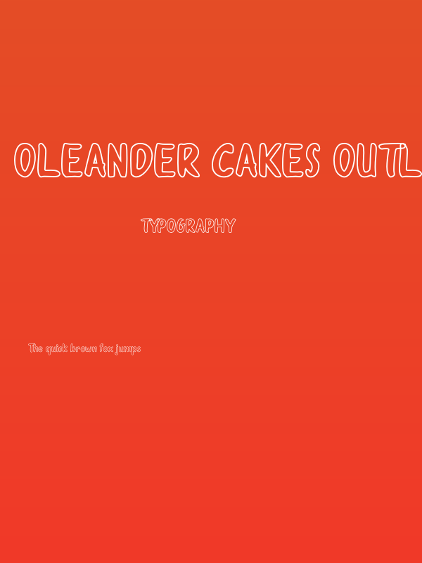 Oleander Cakes Outline Poster