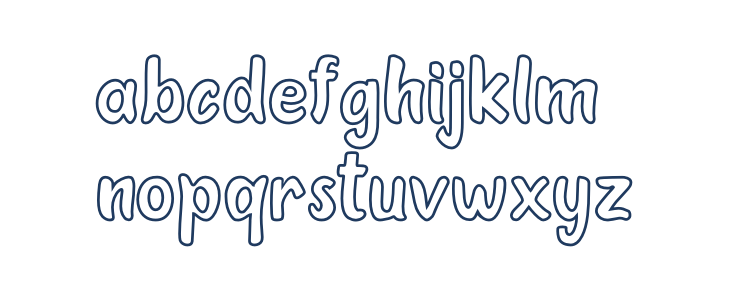 Oleander Cakes Outline Lowercase