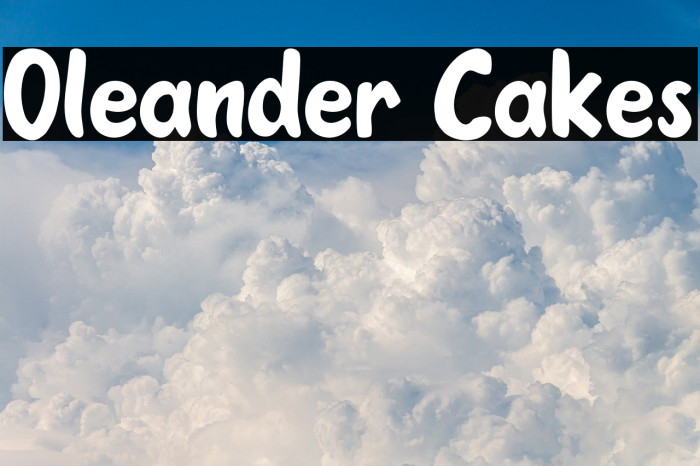 Oleander Cakes Font examples