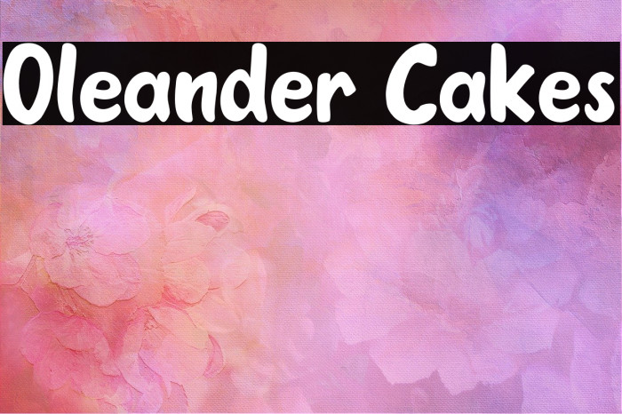 Oleander Cakes Font examples