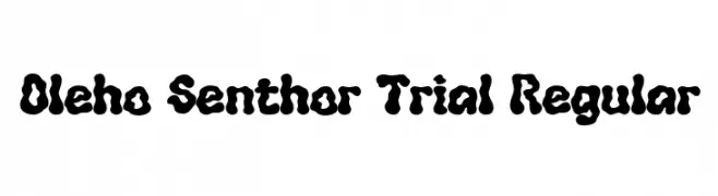 Oleho Senthor Trial Regular  font caratteri gratis