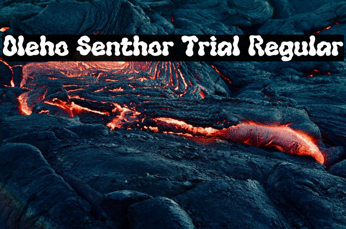 Oleho Senthor Trial Regular Font examples