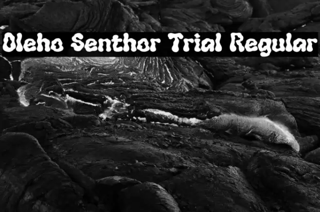 Oleho Senthor Trial Regular خط examples