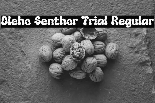 Oleho Senthor Trial Regular خط examples