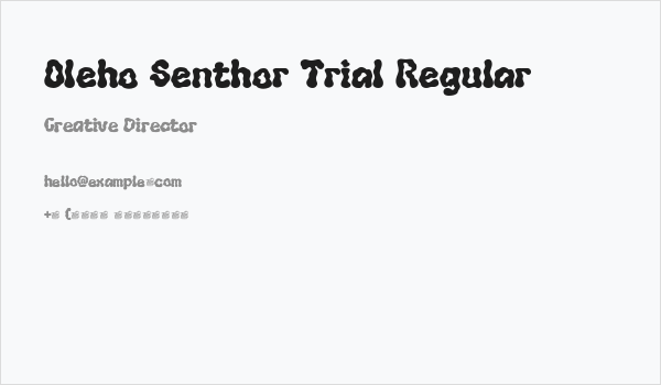 Oleho Senthor Trial Regular Business Card