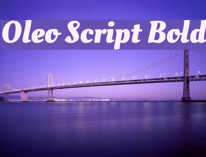 Oleo Script Bold Font examples