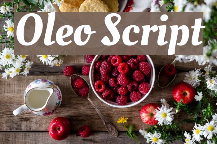 Oleo Script لخطوط تنزيل examples