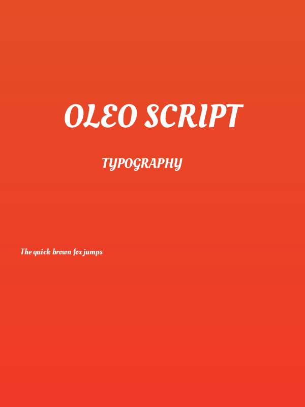 Oleo Script Poster