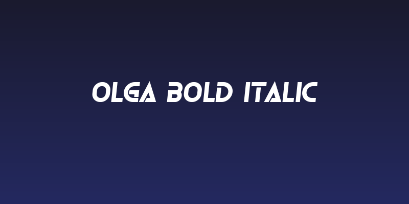 Olga Bold Italic Social Header