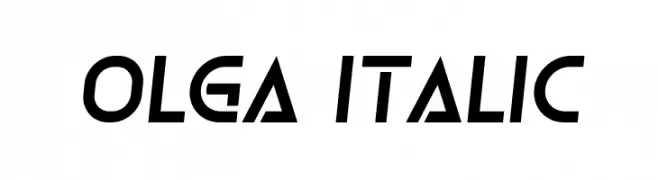Olga Italic  font caratteri gratis