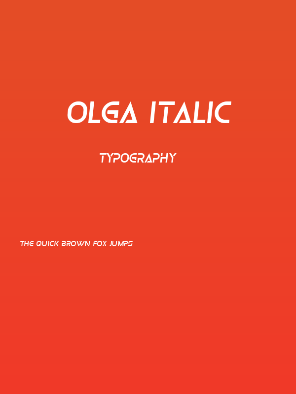 Olga Italic Poster