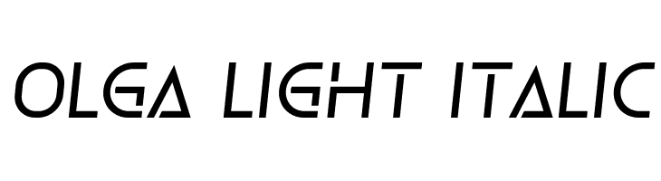 Olga Light Italic Font