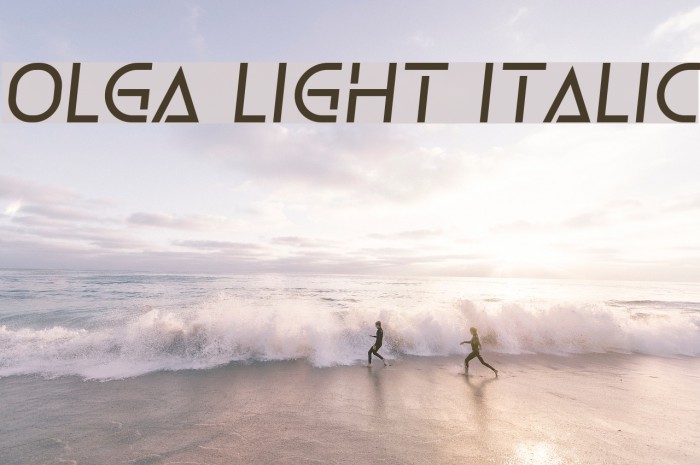Olga Light Italic Font examples