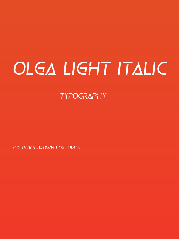 Olga Light Italic Poster