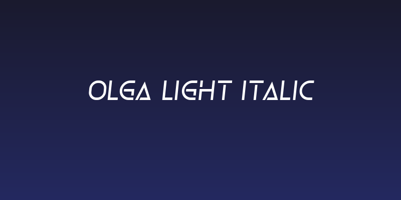 Olga Light Italic Social Header