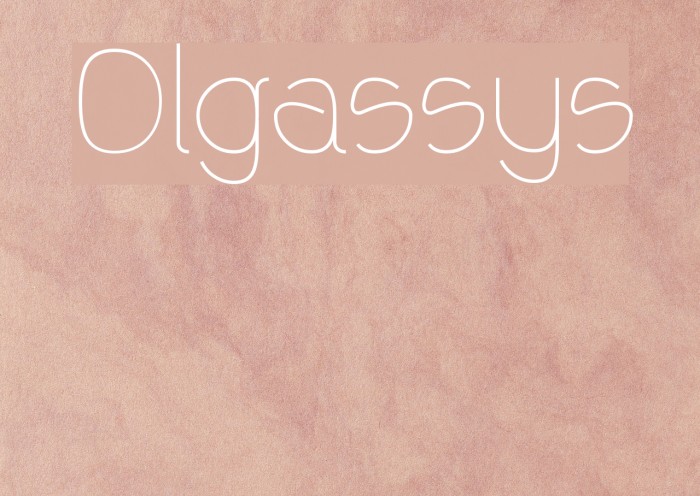 Olgassys Font examples