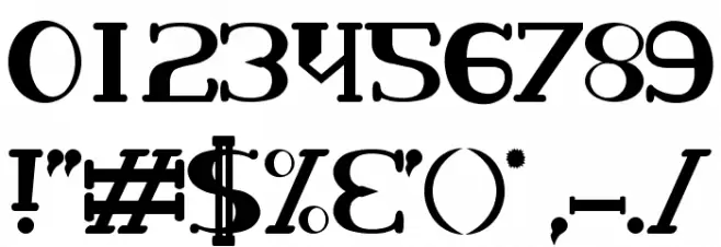 Olho De Peixe Font OTHER CHARS