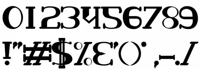 Olho De Peixe Font OTHER CHARS