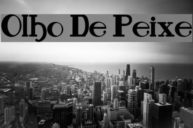 Olho De Peixe Font examples
