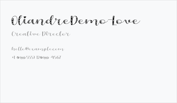 OliandreDemo-Love Business Card