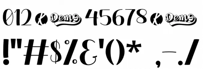 OliandreDemo-Regular Font OTHER CHARS