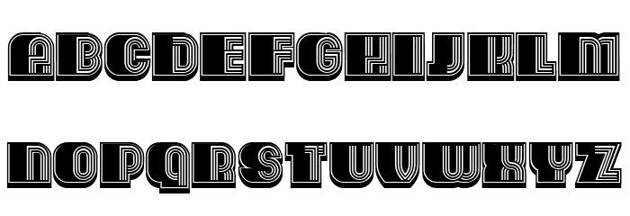 Oliba 3D Regular Font LOWERCASE