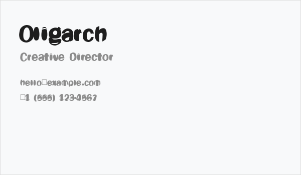 Oligarch Business Card