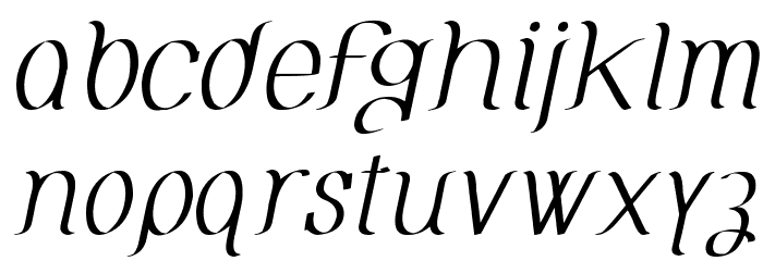 Olimpia Italic फ़ॉन्ट लोअरकेस