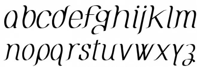 Olimpia Italic Fuentes MINÚSCULAS