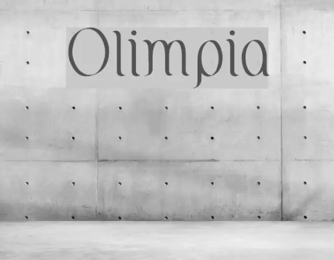 Olimpia Font examples