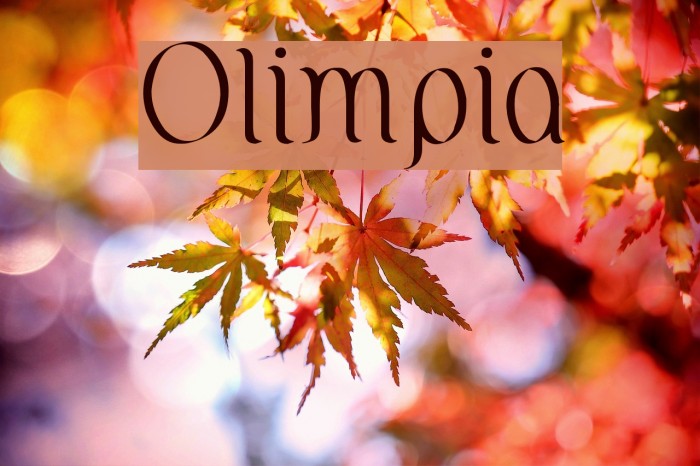 Olimpia Font examples