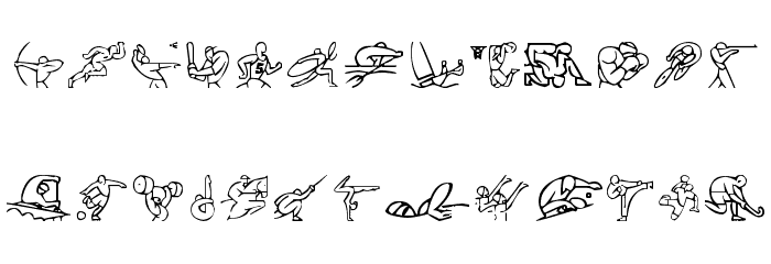 Olimpic Icons 1 Font LOWERCASE