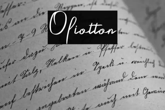 Oliotton Font examples