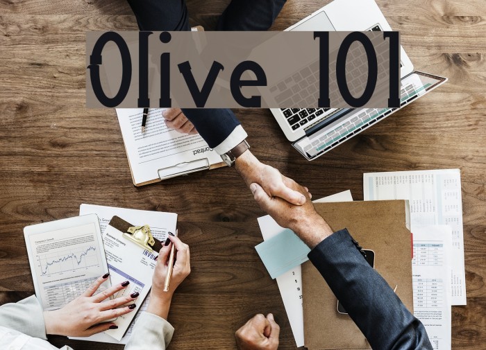 Olive 101 Font examples