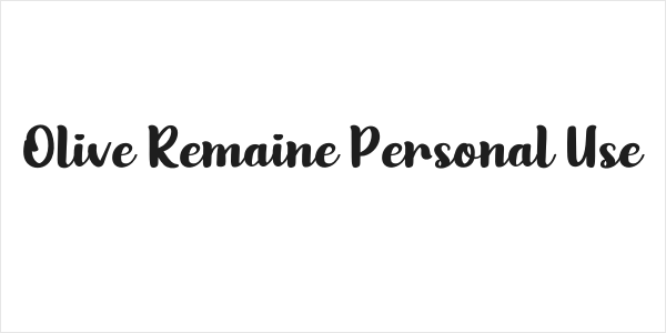 Olive Remaine Personal Use Logo