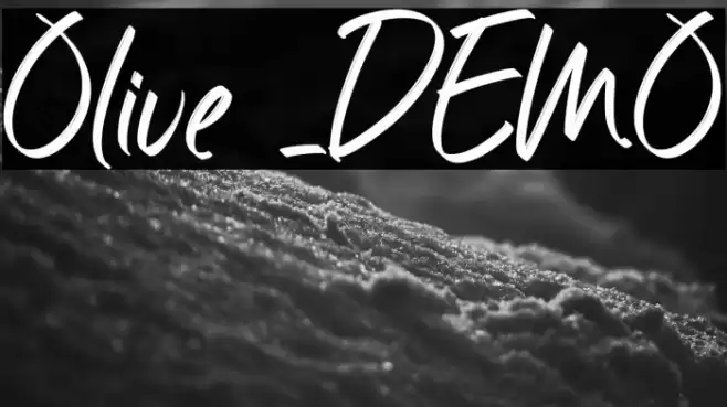 Olive _DEMO Font examples