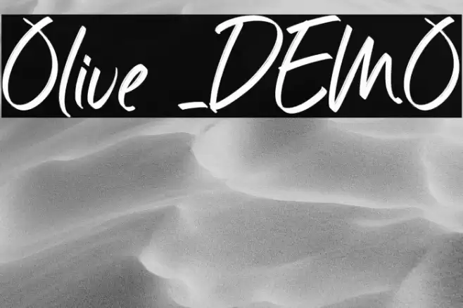 Olive _DEMO Font examples