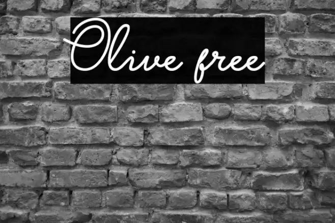 Olive free Font examples