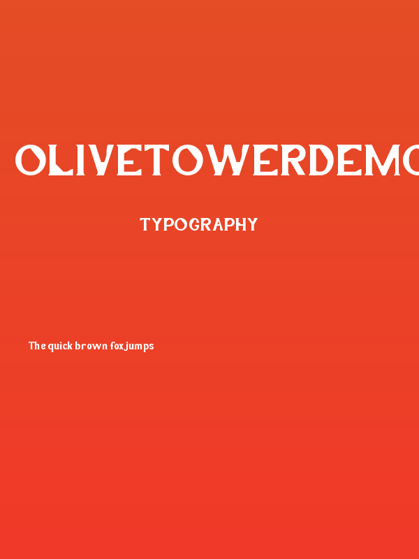 OliveTowerDemo Bold Poster